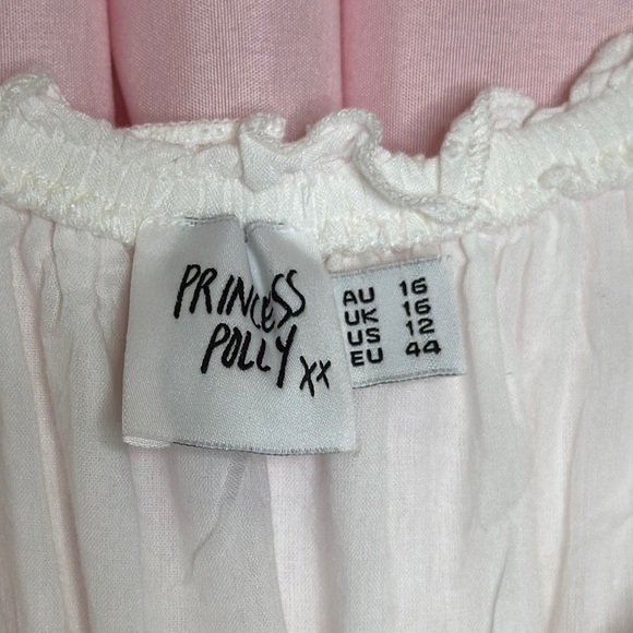 Princess Polly White Ruffle Tiered Romper - Size 12 - Picture 2 of 7